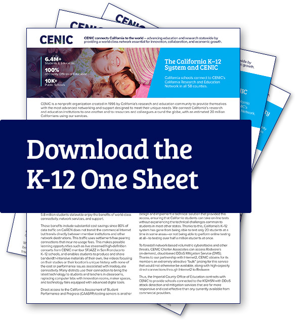 CENIC & K-12 One-sheet