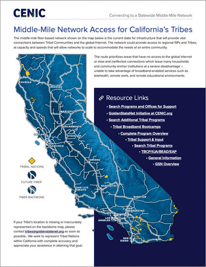 Middle Mile Network Access for California Tribes